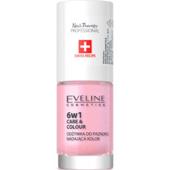 Eveline Cosmetics Nail Therapy Care & Colour balsam pentru unghii 6 in 1 - imagine 2